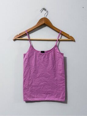 VTG Vintage Y2K 2000s Hot Pink Scoop Neck Spaghetti Strap Tank The Limited
